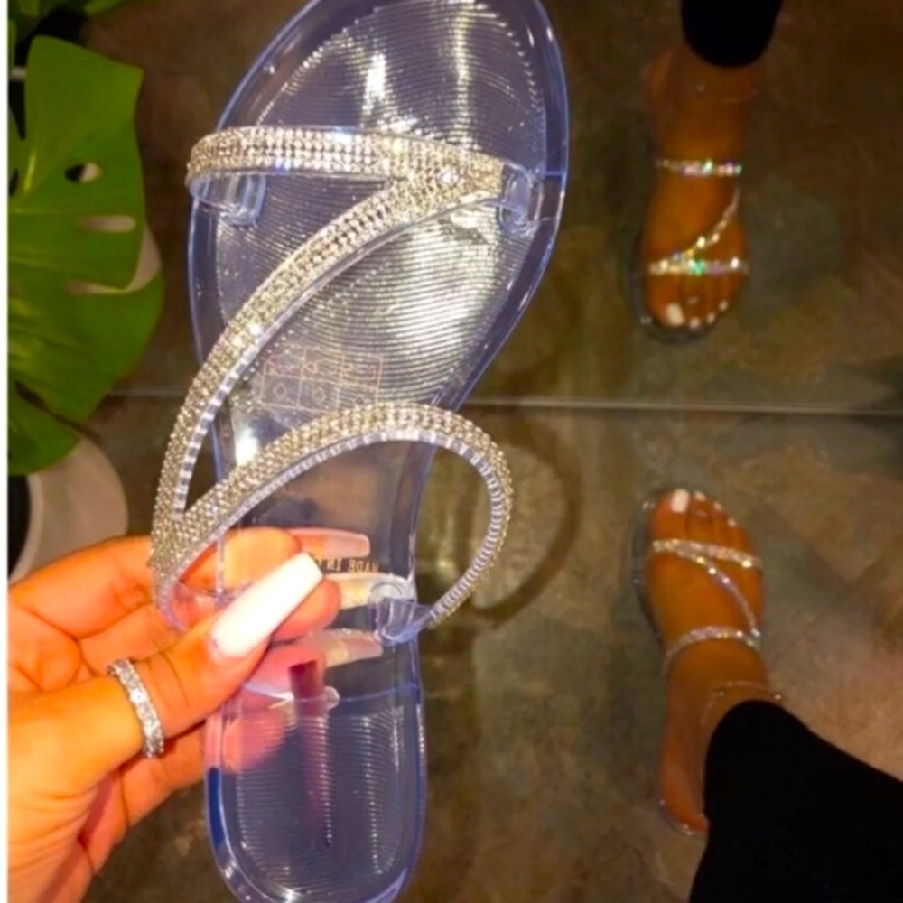 Cinderella clear strap sandals